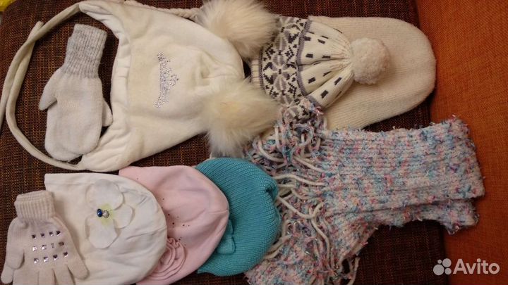 Детские шапки зимние и демисезонные пакетом 52-54