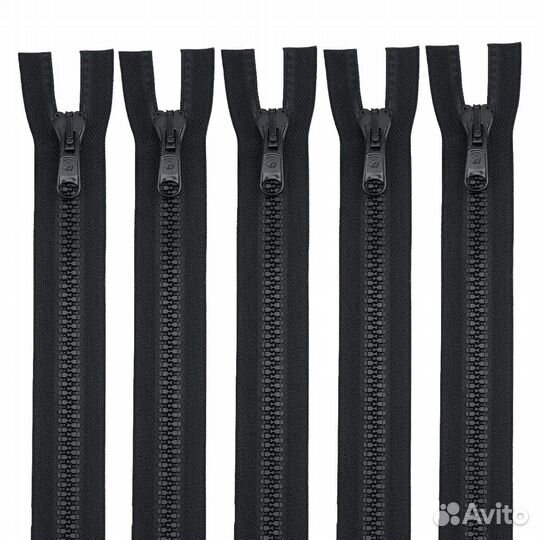 077 черный Молния трактор Тип 20 (8мм) 2 замка 70см Arta-F (077 черный), 5 шт