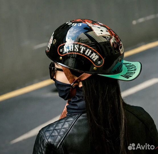 Мотошлем ретро стиль