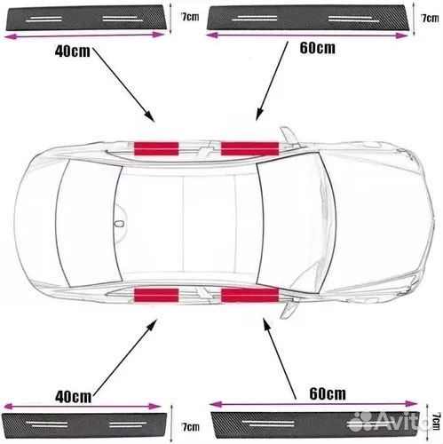 Накладки на пороги kia