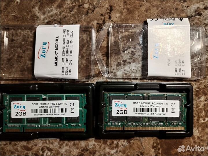 Оперативная память для ноутбука DDR2 2 x 2gb