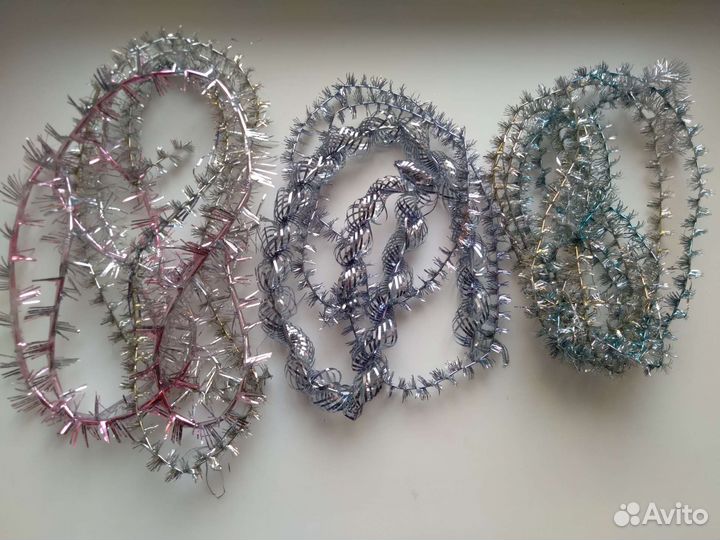 Мишура новогодняя + подарок (цена за все)