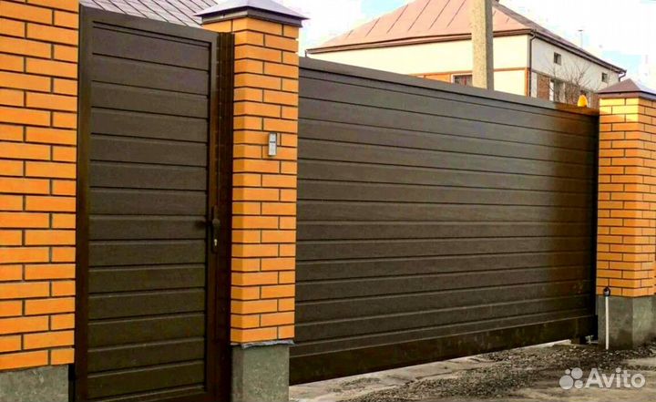 Откатные ворота качественно прочные
