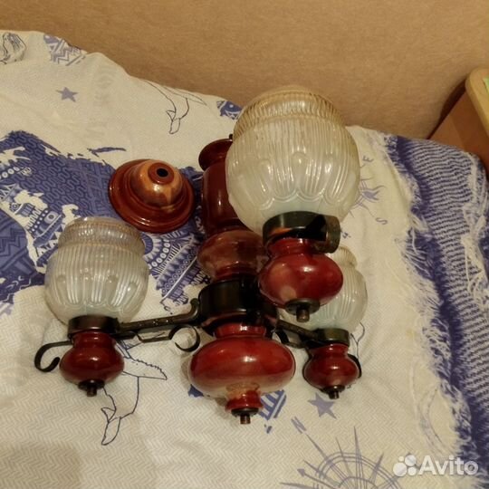 Люстра СССР винтаж керамика