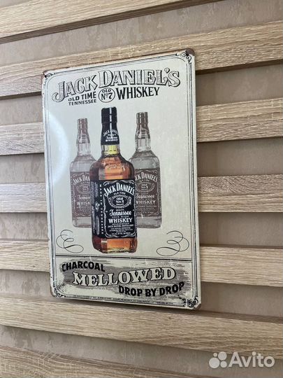 Декор на стену табличка металлическая Jack Daniels