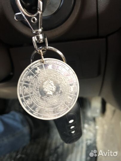 Брелок-монета (серебро и позолота)