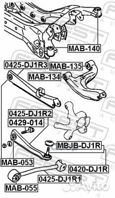 Болт с эксцентриком mitsubishi eclipse DK2/4A