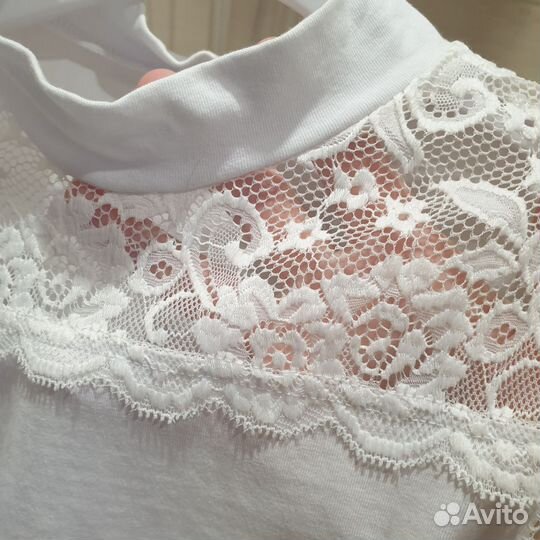 Блузка хлопок с кружевом