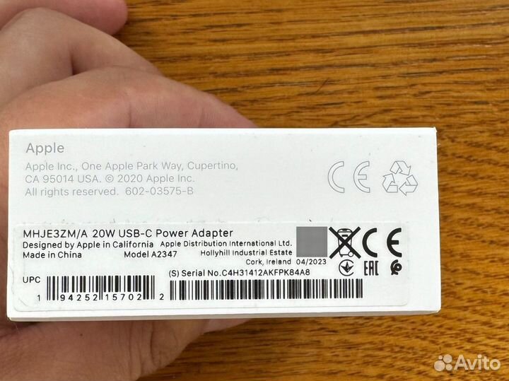 Адаптер / Блок / сзу Apple 20W USB-C Power Adapter