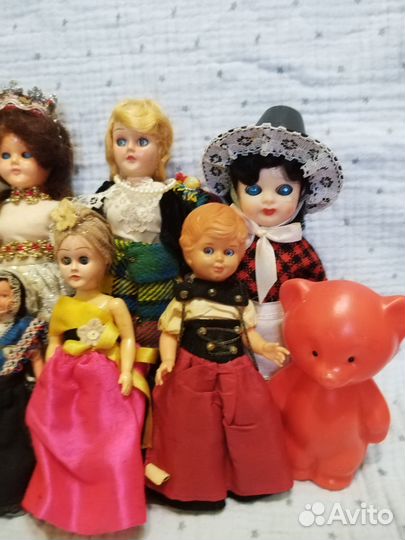 Куклы колкий пластик маленькие Франция Италия
