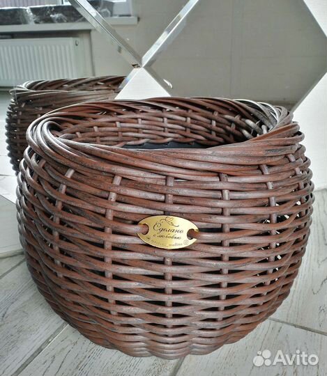 Кашпо из ротанга