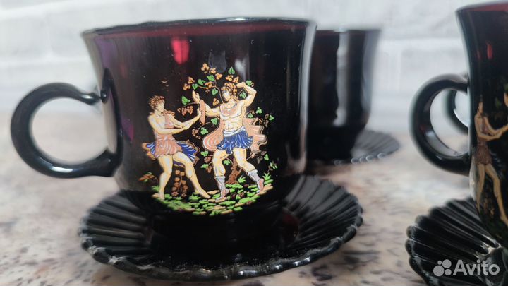 Чайный сервиз 6 пар + чашечка ilona