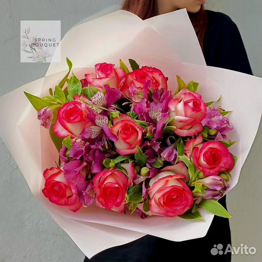 101 роза Цветы