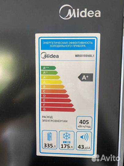 Холодильник Midea MRS518snbl1