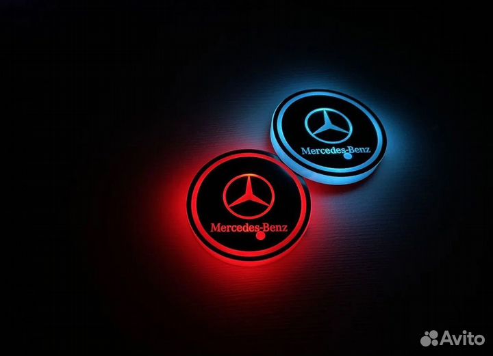 Диодная Led подсветка подстаканников на любой авто