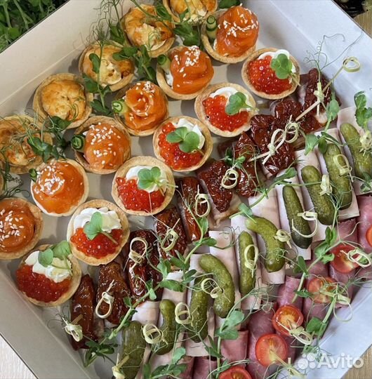 Фуршет закуски кейтеринг боксы