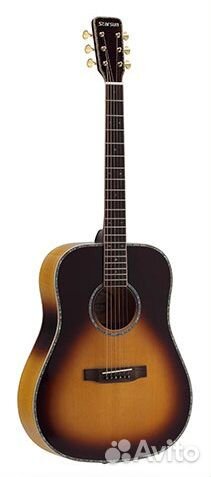 Starsun DF60 Sunburst акустическая гитара, цвет са