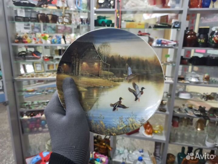 Фарфоровая Тарелка Клеймо Европейский Антиквариат