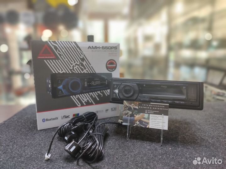 Aura AMH-550PS магнитола 1din с парктрониками