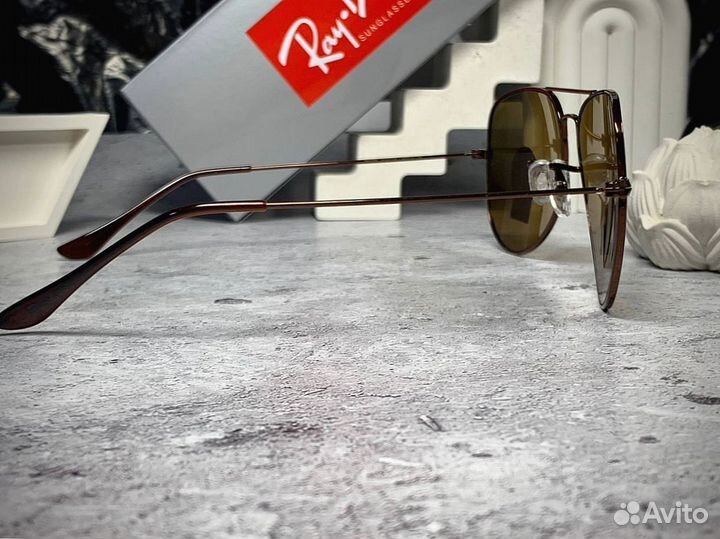 Очки Ray Ban Aviator коричневые