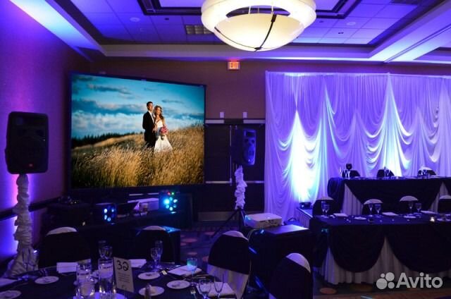 Аренда прокат проектора экрана пресс волла фотозон