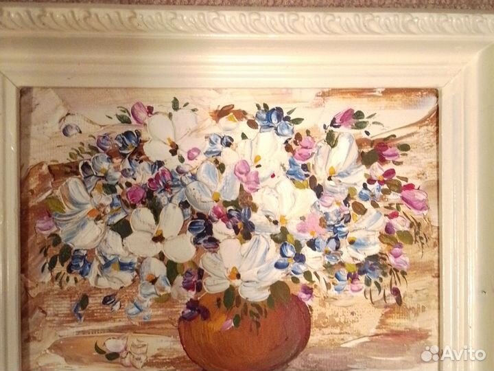 Картина маслом цветы