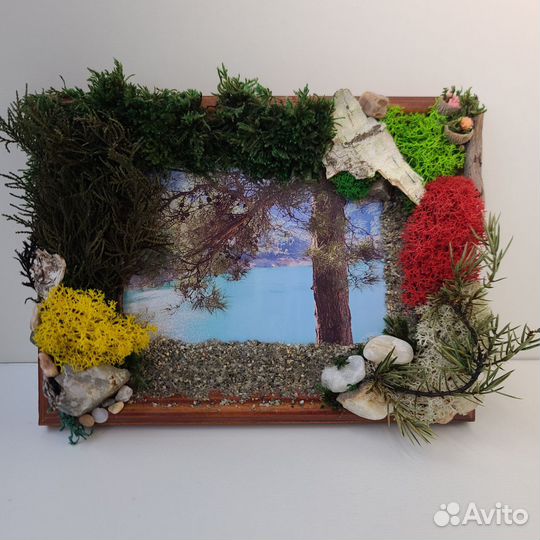 Интерьерная картина со стабилизированным мхом