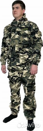 Камуфляжный костюм горка 8 демисезонный на флисе