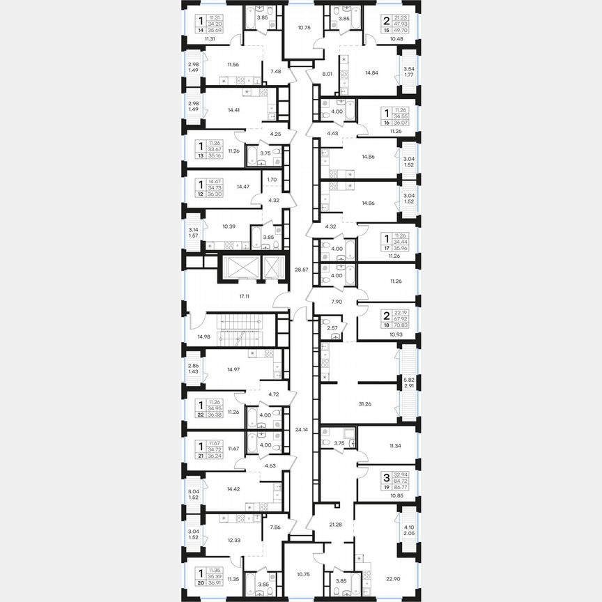 1-к. квартира, 36 м², 3/15 эт.