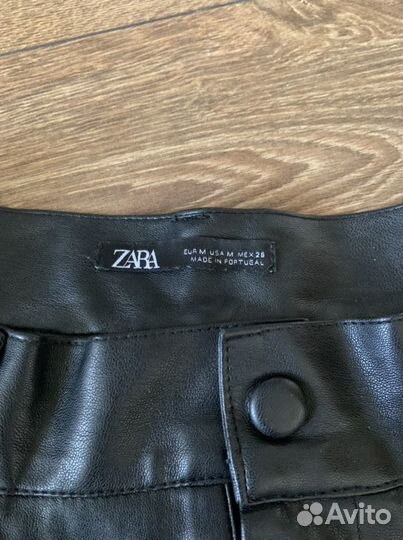 Кожаные шорты zara