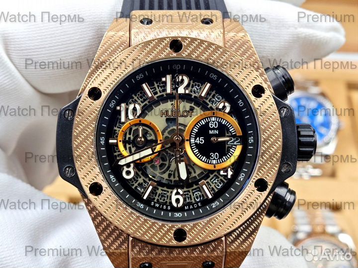 Hublot Gold Мужские кварцевые часы новые