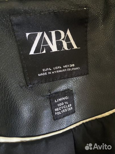 Кожаная куртка косуха zara