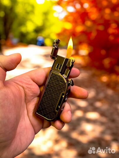 Зажигалка honest 2 огня турбо и газовая метал