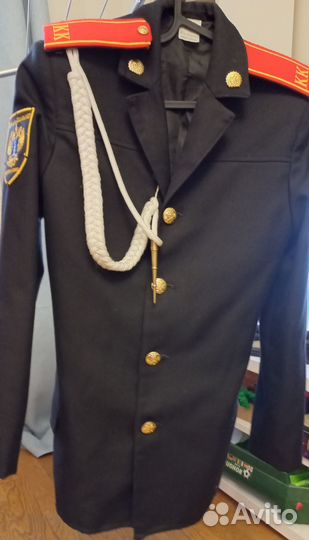 Кадетский китель (чёрный) с фурнитурой, на 14 лет