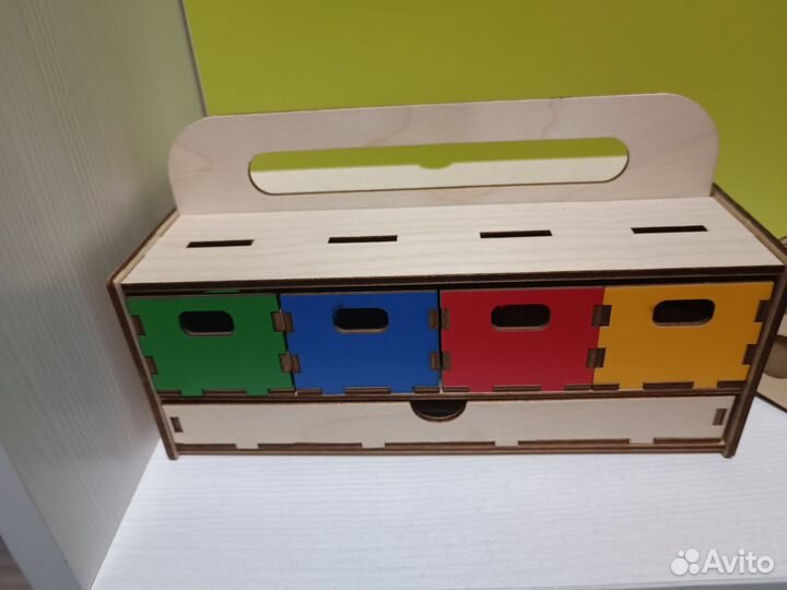 Деревянная, развивающая игра Умный сундучок