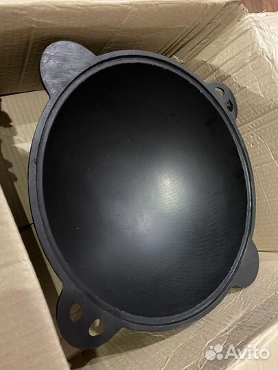 Казан чугунный узбекский 8,10,12 литров с крышкой