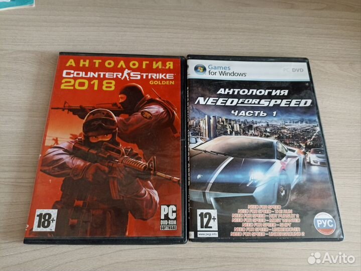 Диски с играми на пк (cs 1,6, nfs)