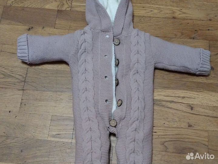 Комбинезон вязанный на меху