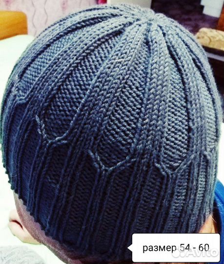 Вязаная шапка мужская анатомическая