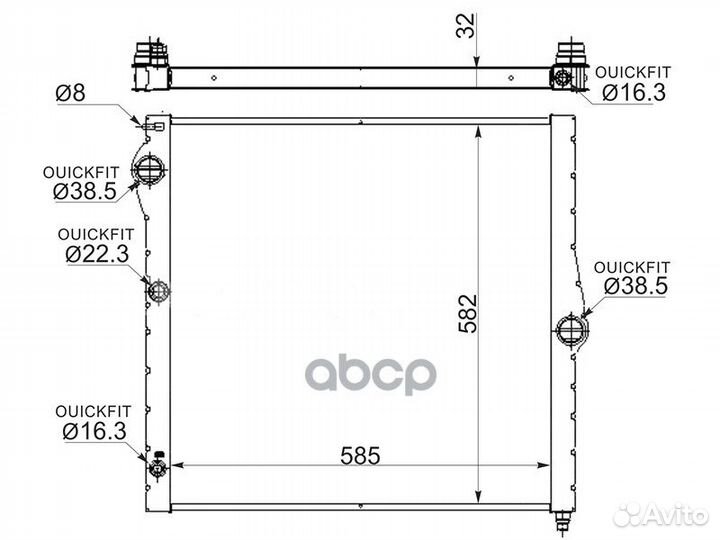 Радиатор BMW X5 06-18 / X6 08-20 BW0010-07-2 Sat