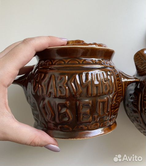 Горшок для запекания керамический 2 шт