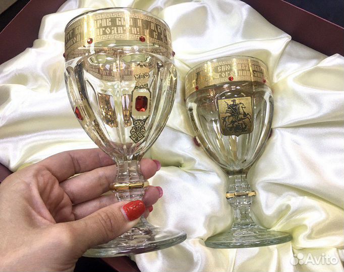 Набор из 2-х Заздравных кубков Герб Москвы