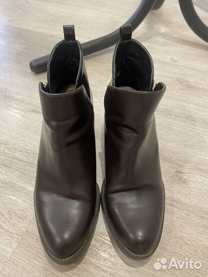 Ботильоны zara 38 натуральная кожа