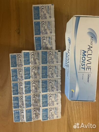 Линзы контактные acuvue moist -3,75