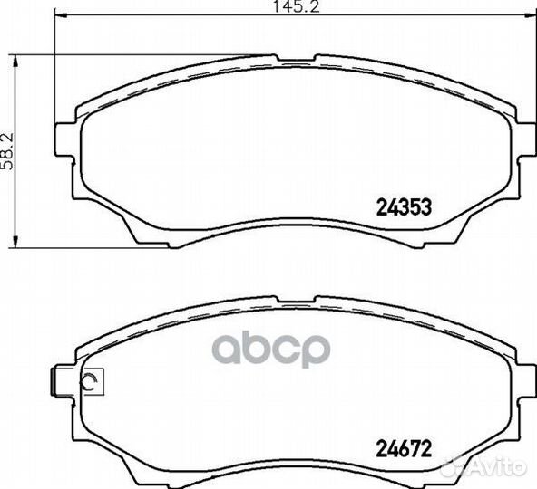 Колодки тормозные дисковые перед NP5014 NIS