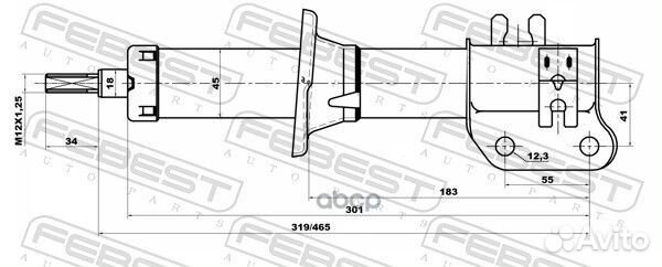 Амортизатор передний левый GAS.twin tube 106678