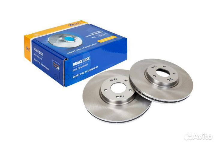 Kraft KT016062 Диск тормозной передний hyundai San