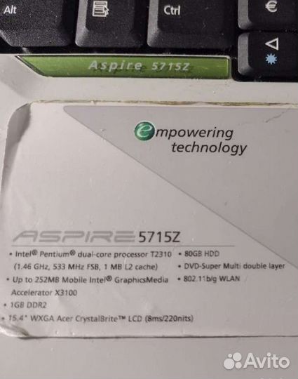 Acer aspire 5715z