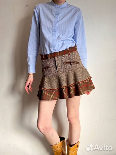 Винтажная мини юбка capsize пэчворк