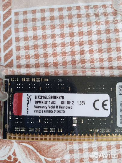 Модуль памяти для ноутбука HyperX Impact 8гб kit